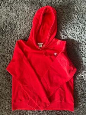 Champion Reverse Weave Pullover Hoodie Red Medium